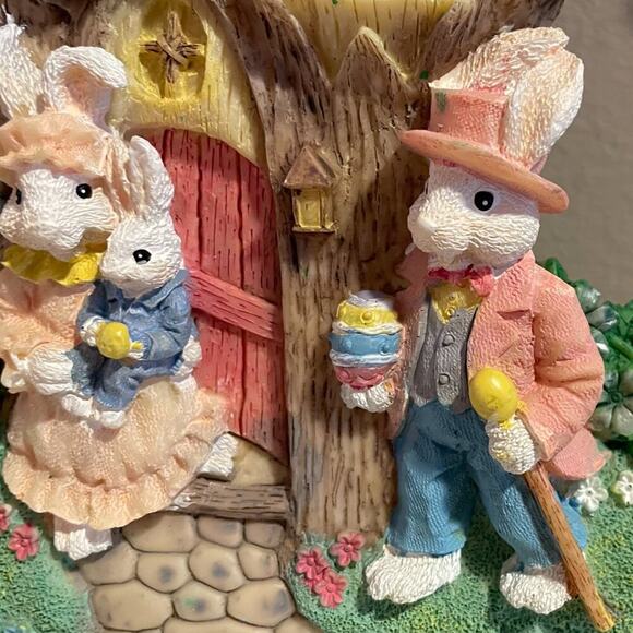 "Bunnies Tree" 3D Wall Decor, Bunny, Flowers, Easter, Spring, Eggs, Baby Nursery - Picture 5 of 14